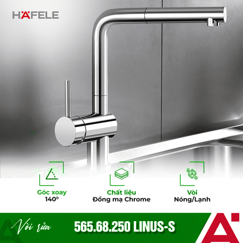 Vòi rửa chén bát Hafele BLANCOLINUS-S Màu Chrome 565.68.250