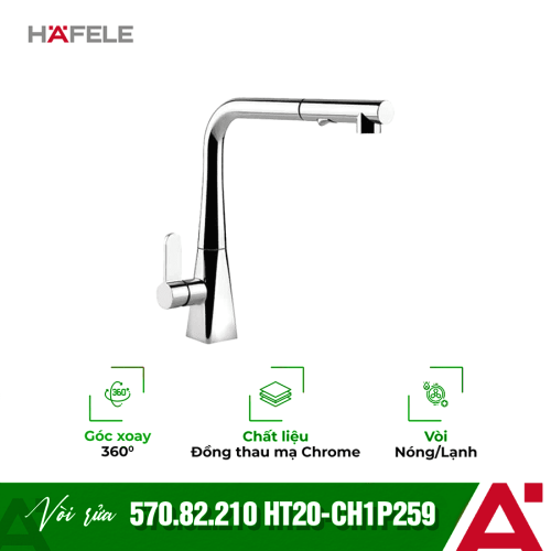 Vòi rửa bát inox Hafele Hydros HT20-CH1P259 570.82.210