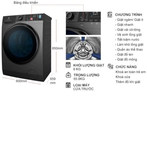 Kích Thước Máy Giặt Electrolux EWF8024P5SB