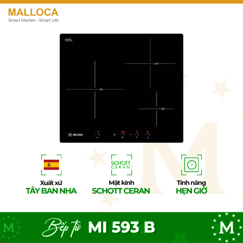 Bếp từ 3 Malloca MI 593 B
