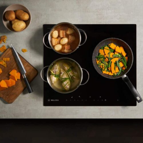 Ảnh thực tế bếp từ ba vùng nấu Malloca MH-5903 I