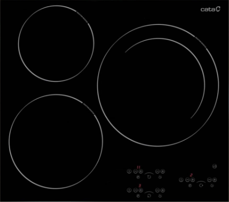 Bếp từ 3 vùng nấu Cata IB 633 X
