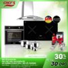 COMBO 13: bếp từ Chefs EH-DIH366 New + hút EH-CASPIA70T + lò nướng EH-BO1107S + bộ nồi CW5304 1 combo chefs