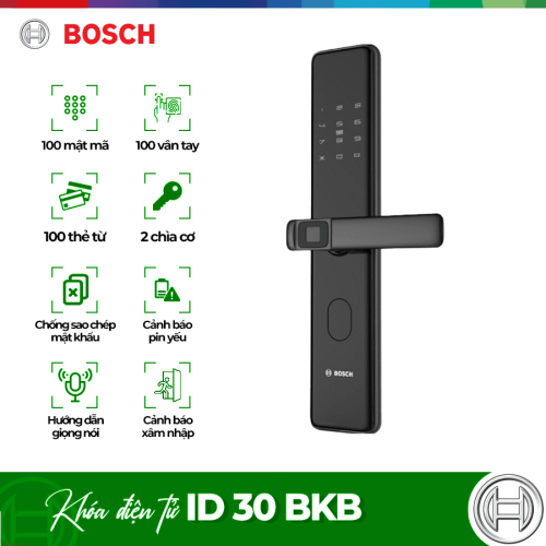 Khóa cửa điện tử Bosch ID 30 BKB