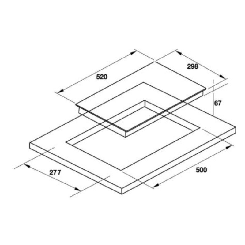 Kích thước bếp điện Domino Hafele HC-R302D 536.61.670 Kích thước bếp điện Domino Hafele HC-R302D 536.61.670