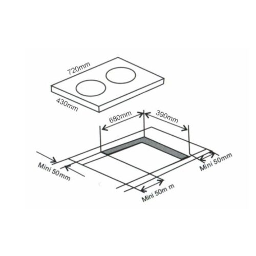 Bếp từ Arber AB402 3 Kích thước Bếp từ Arber AB402