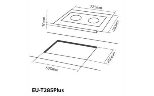 Kích thước bếp từ Eurosun EU-T285Plus