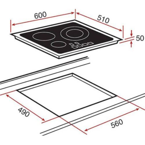 Kích thước của Bếp Từ Teka IRS 641