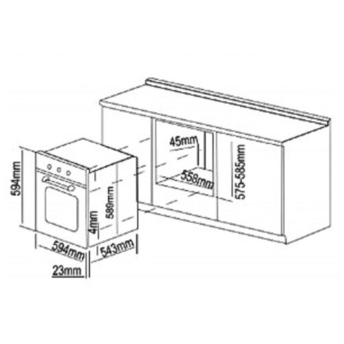 Kích thước lò nướng Faster FS1011G