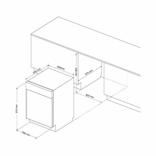 Máy rửa bát Malloca WQP12-J7713FB