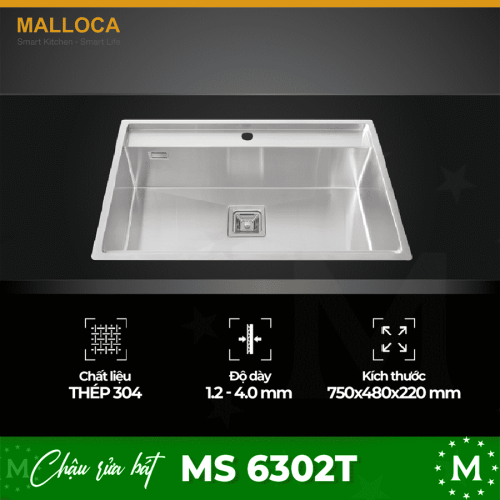 Chậu rửa chén bát Malloca MS 6302T