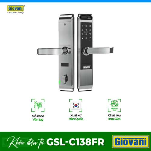 Khóa điện tử thông minh Giovani GSL-C138FR