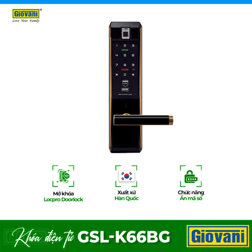 Khóa điện tử thông minh Giovani GSL-K66BG