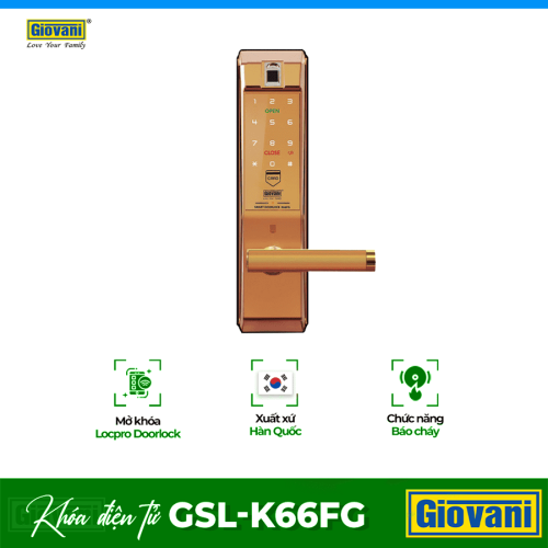 Khóa điện tử thông minh Giovani GSL-K66FG