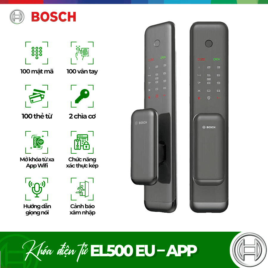 Khóa điện tử Bosch EL500 EU - APP » Bếp Hoàng Cương