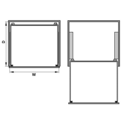 Bộ rổ kéo lọt lòng Arena Hafele 540.26.654, tủ rộng 450mm