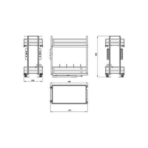 Bộ rổ gia vị Hafele Omero 549.20.825 400mm