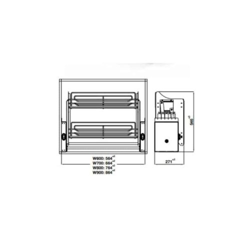 Bộ rổ nâng hạ Hafele Oria 504.76.705 700mm