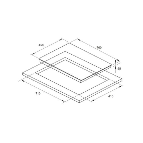 Thiết kế lắp đặt của bếp từ đôi Fagor 3IF-72C1S lắp âm