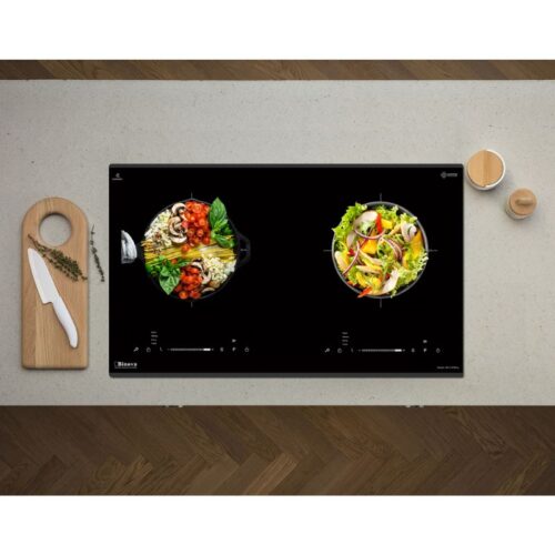 Bếp từ đôi Binova BI-1102Plus lắp âm 3 Anh thuc te bep tu doi binova bi 1102plus lap am 2