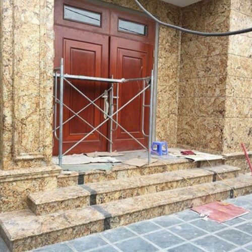 Ảnh đá ốp mặt tiền ĐOMT-Alaska gold