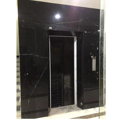 Đá ốp thang máy đen chỉ trắng
