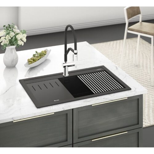 Ảnh chậu rửa bát đá 1 hố Konox Terra 860S Black