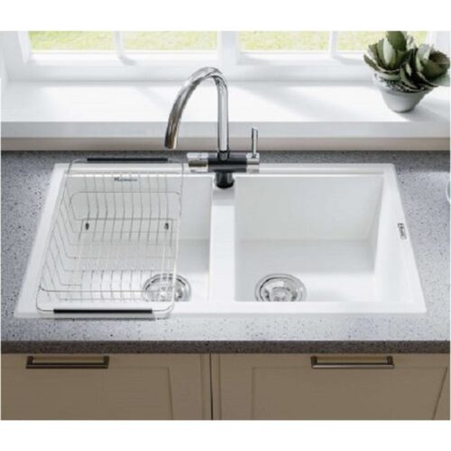 Ảnh chậu rửa bát Konox Granite Sink Phoenix Smart 860 White Silver