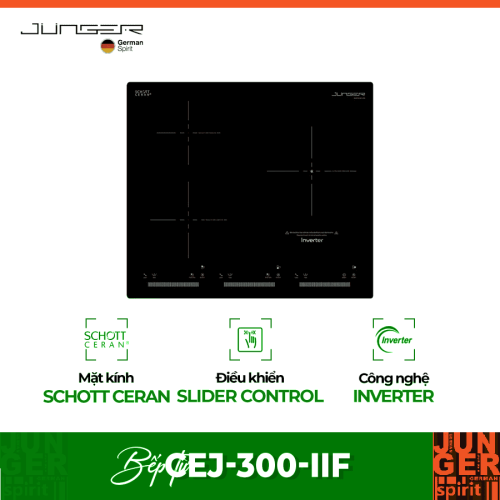 Bếp từ kết hợp hồng ngoại Junger 3 vùng nấu CEJ-300-IIF lắp âm