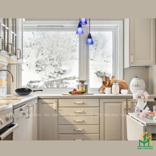 Ảnh mẫu tủ bếp Inox cánh kính cường lực CKCL12 - Tủ bếp chữ L, hiện đại-1 Ảnh mẫu tủ bếp Inox cánh kính cường lực CKCL12 - Tủ bếp chữ L, hiện đại-1