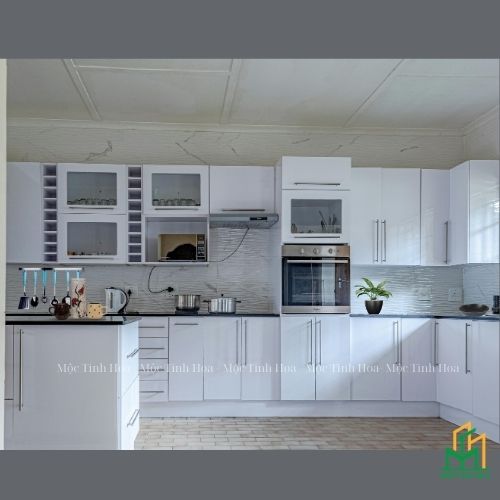 Ảnh mẫu tủ bếp Inox cánh kính cường lực CKCL12 - Tủ bếp chữ L, hiện đại-2 Ảnh mẫu tủ bếp Inox cánh kính cường lực CKCL12 - Tủ bếp chữ L, hiện đại-2