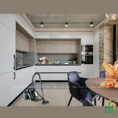 Ảnh mẫu tủ bếp Inox cánh kính cường lực CKCL12 - Tủ bếp chữ L, hiện đại-3 Ảnh mẫu tủ bếp Inox cánh kính cường lực CKCL12 - Tủ bếp chữ L, hiện đại-3