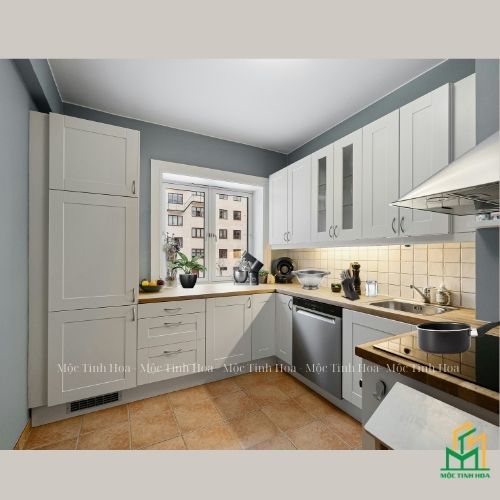 Ảnh mẫu tủ bếp Inox cánh kính cường lực CKCL12 - Tủ bếp chữ L, hiện đại-5 Ảnh mẫu tủ bếp Inox cánh kính cường lực CKCL12 - Tủ bếp chữ L, hiện đại-5