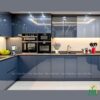 Mẫu tủ bếp Inox cánh Acrylic CA13 - Tủ bếp chữ L, hiện đại
