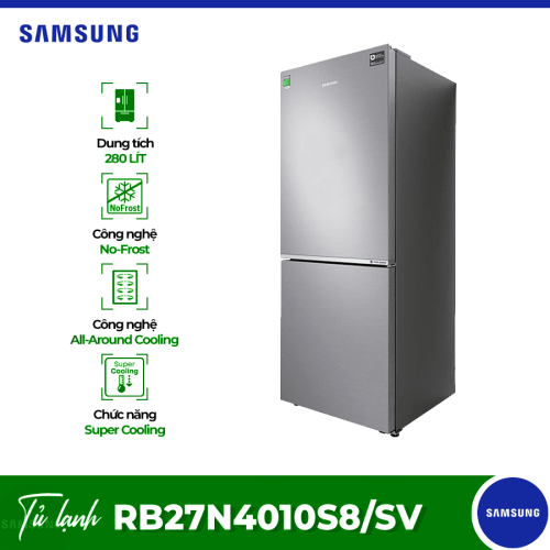 Tủ Lạnh 2 cánh Inverter 280 Lít Samsung RB27N4010S8/SV