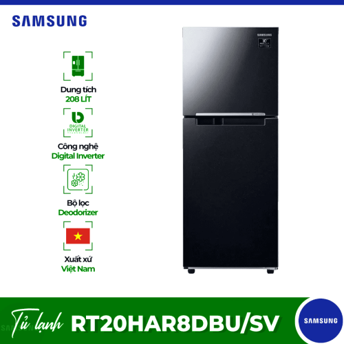 Tủ Lạnh 2 cánh Inverter 208 Lít Samsung RT20HAR8DBU/SV