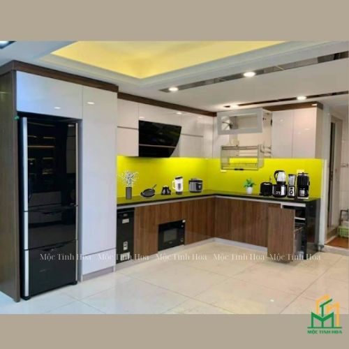 Tủ bếp gỗ An Cường AC10 - Tủ bếp chữ L, hiện đại