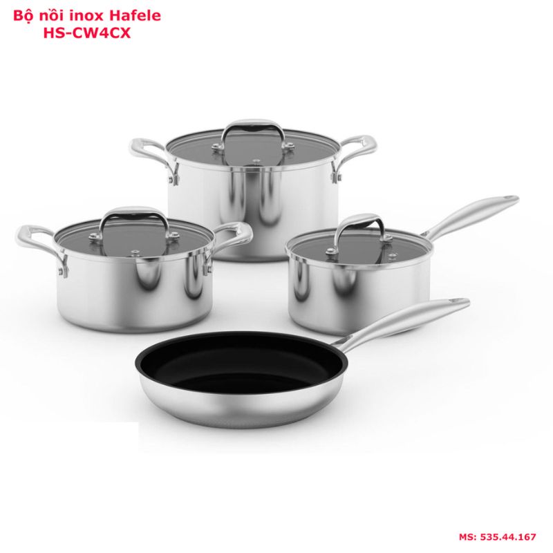 BỘ NỒI INOX HAFELE HS-CW4CX 535.44.167 BỘ NỒI INOX HAFELE HS-CW4CX 535.44.167